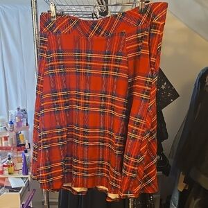 Torrid betsey johnson plus size Red Plaid Skirt 3